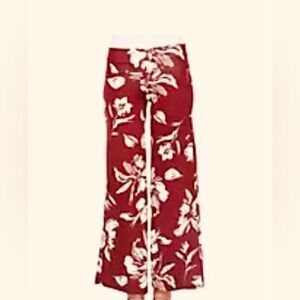 Floral print palazzo pants XL. Elastic waist.